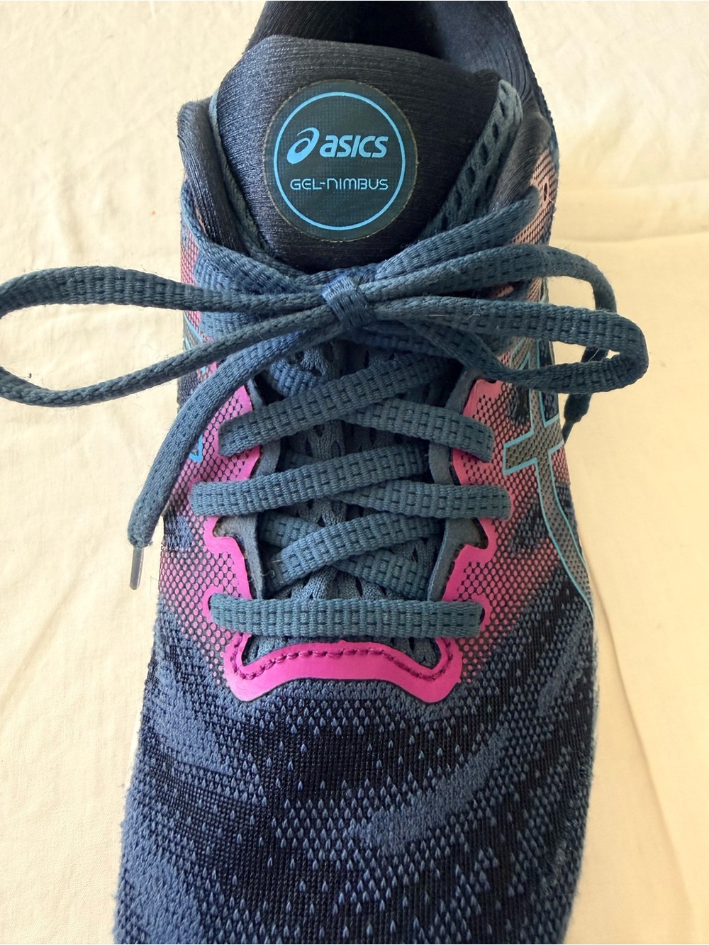 Asics "Gel Nimbus"Women's Navy, Pink Gel-Nimbus Running Shoe